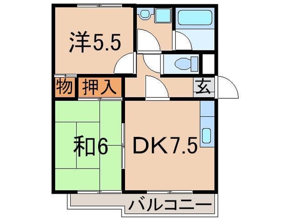 テラハイツの物件間取画像